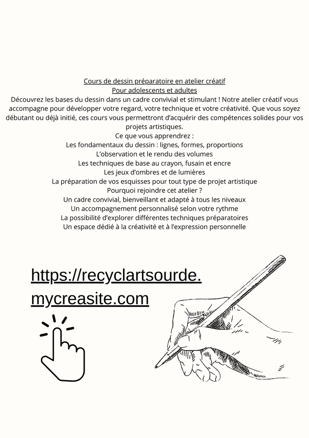 Atelier dessin préparatoire